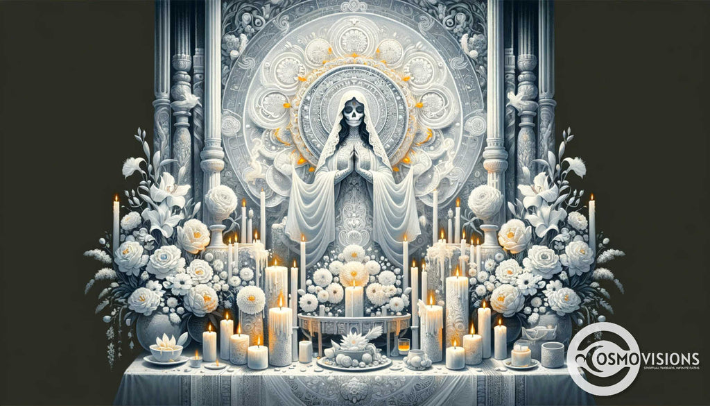 santa muerte, mexican folklore, white santa muerte,
