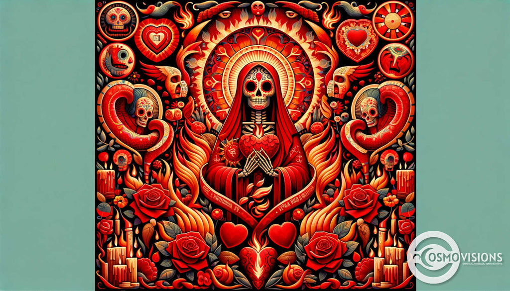 Santa Muerte, Red Santa Muerte, Mexican Folklore,