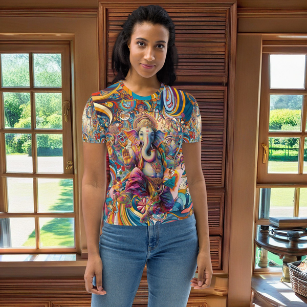Ganesh - Psychedelic Hindu All Over T-Shirt