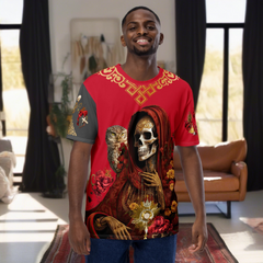 Roja Santa Muerte All Over T-Shirt