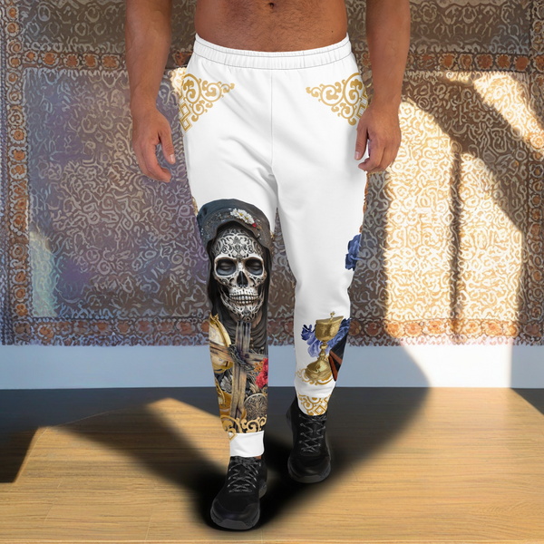 Premium joggers from Cosmovisions' Santa Muerte Negra Collection