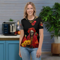 Roja Santa Muerte All Over T-Shirt