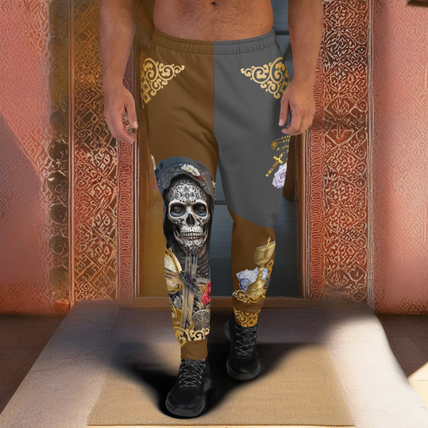 Premium joggers from Cosmovisions' Santa Muerte Negra Collection