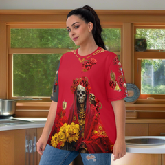 Roja Santa Muerte All Over T-Shirt