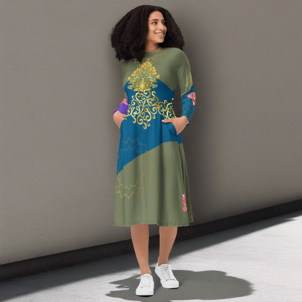 Hanuman Hindu Midi Dress