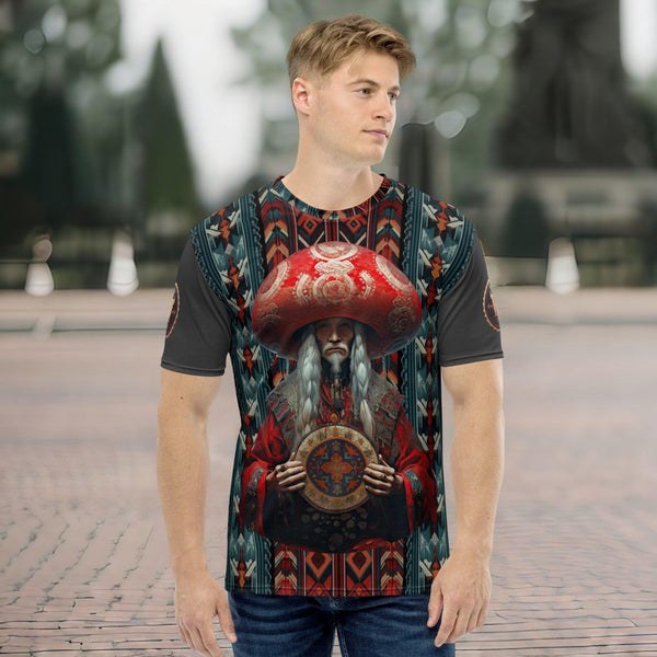 All Over T-Shirt showcasing Amanita muscaria design from Amanita Collection.