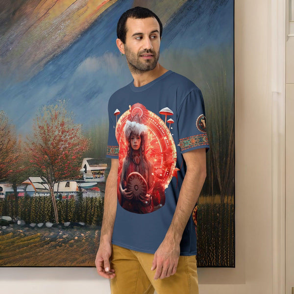 All Over T-Shirt showcasing Amanita muscaria design from Amanita Collection.