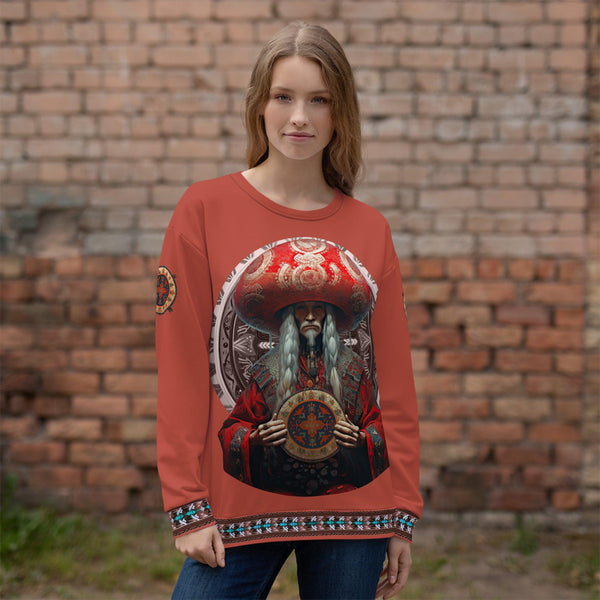 "Amanita Collection Sweatshirt reflecting Yakut culture and Amanita muscaria."