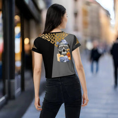 Blanca Santa Muerte Crop T-shirt