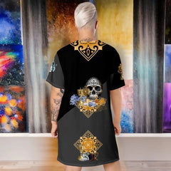 Blanca Santa Muerte T-Shirt Dress