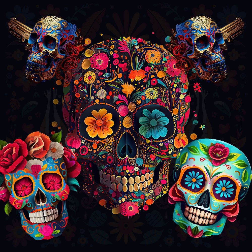 Dias De Los Muertos Square