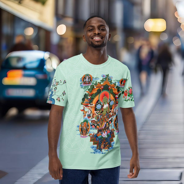 Stunning Green Tara All Over T-Shirt from Thangka Collection