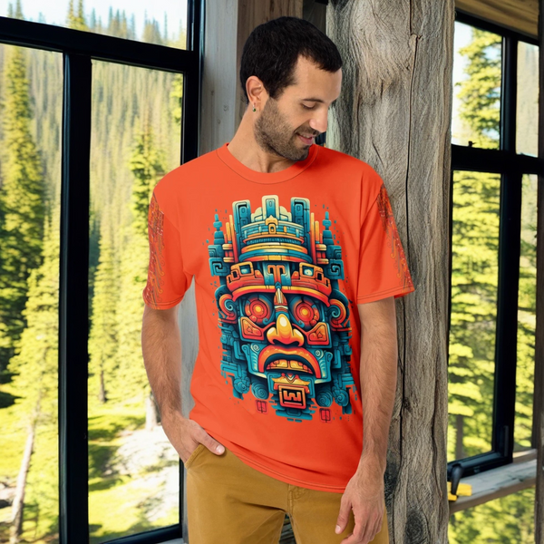 Fashion meets tradition in the detailed Olmec Collection t-shirt