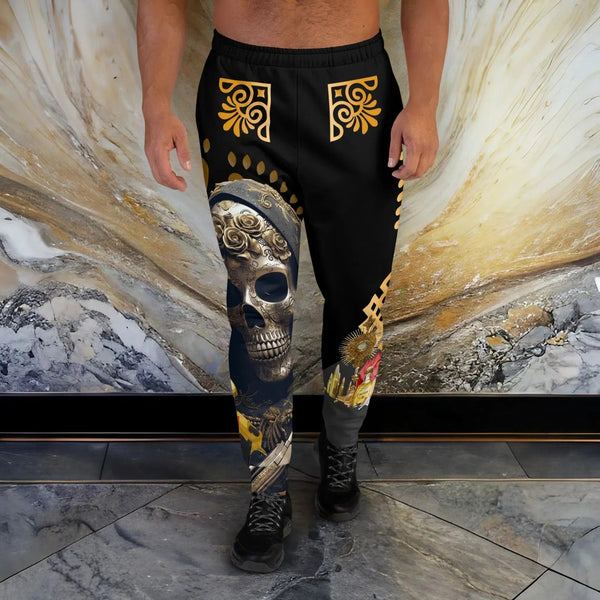 "Santa Muerte Narcos Joggers, a mystical blend of spirituality and fashion"