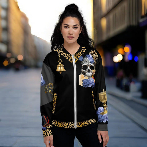 Negra Santa Muerte Bomber Jacket