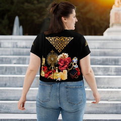 Negra Santa Muerte Crop T-Shirt