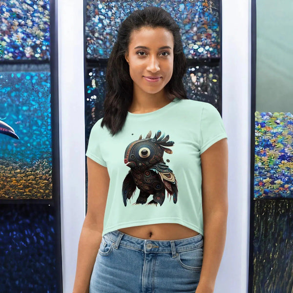 Otherworldly Haida-Tlingit Crop T-Shirt