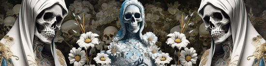 Santa Muerte Blanca Banner Mobile