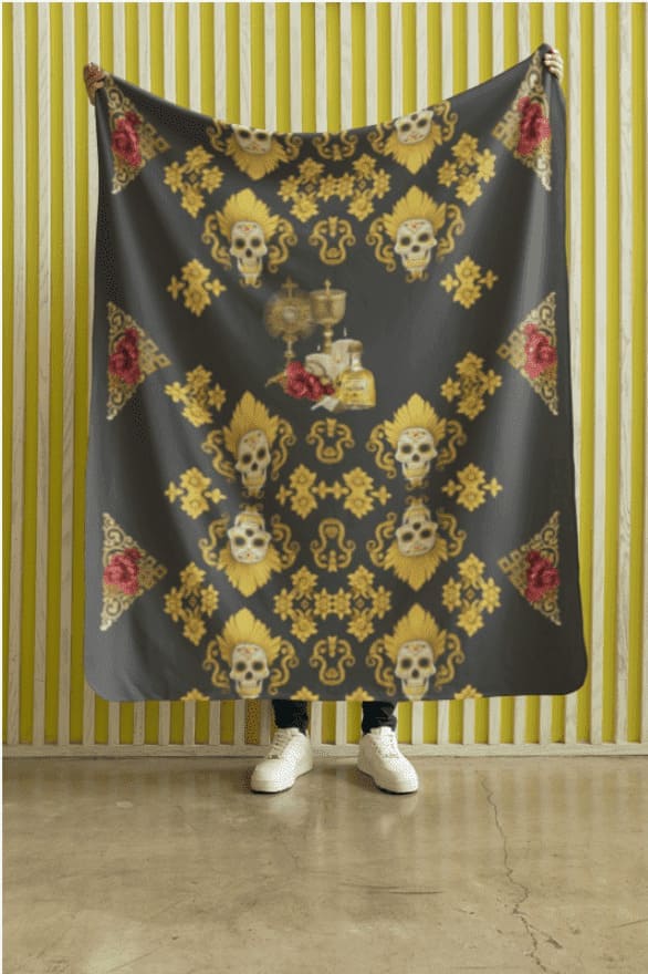 Santa Muerte Roja blanket, a symbol of love and protection from Cosmovisions