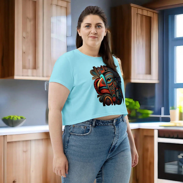 Totem Haida-Tlingit Crop T-Shirt