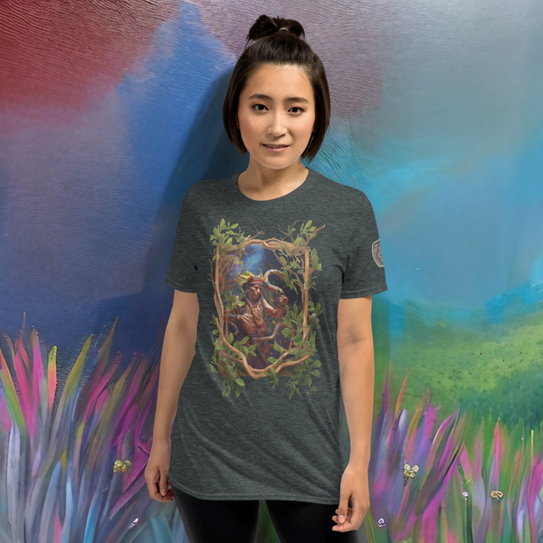 Vibrant Ayahuasca T-Shirt depicting spiritual narratives