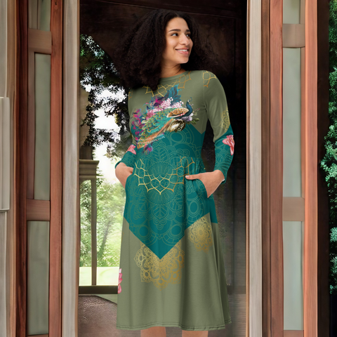 Krishna Hindu Midi Dress