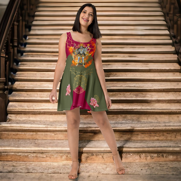 Kali Hindu Skater Dress