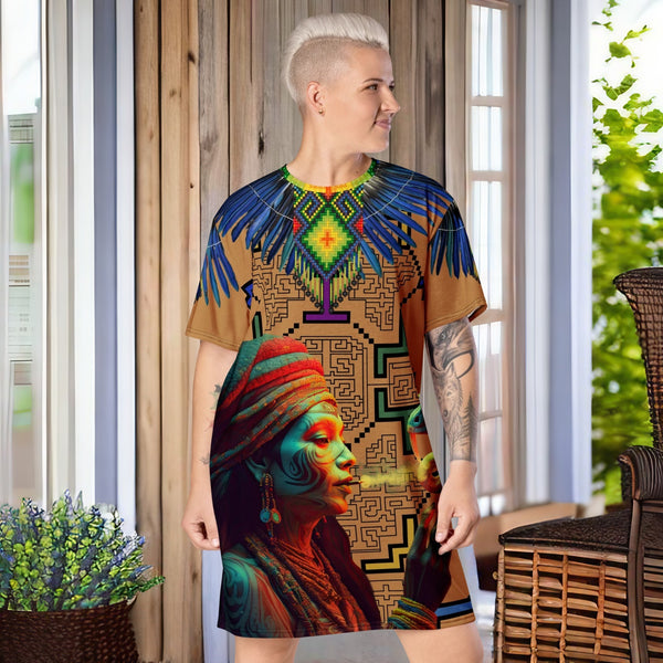 Vibrant T-Shirt Dress from the Ayahuasca Collection