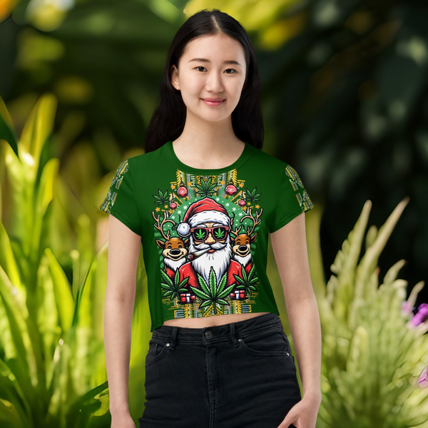 Santa Klaus Cropped T-Shirt