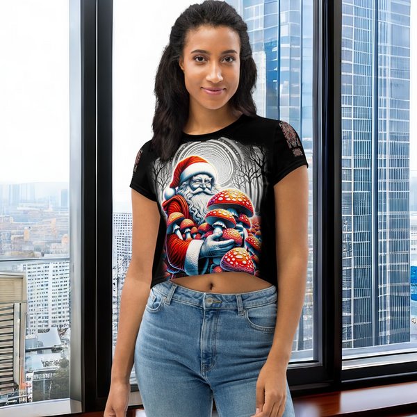 Santa Klaus Cropped T-Shirt