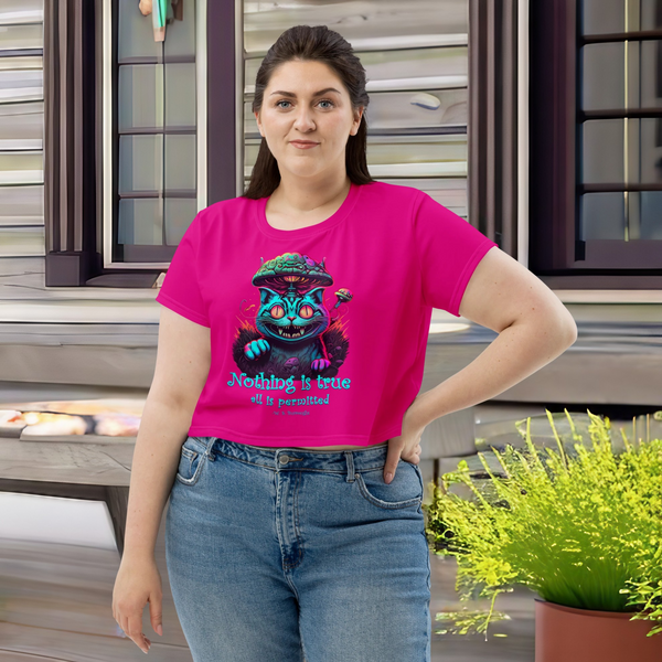 Psychedelic Pop Cropped T-Shirt