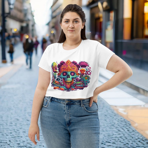 Magic Mushrooms Cropped T-Shirt