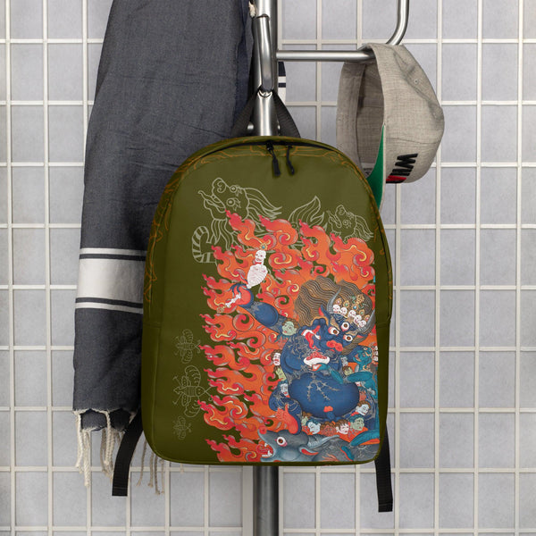 "Backpack from Thangka Yama Collection symbolizing life cycle"