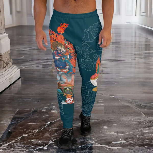 "Yama depicted on Thangka-Yama Joggers, Cosmovisions Collection"