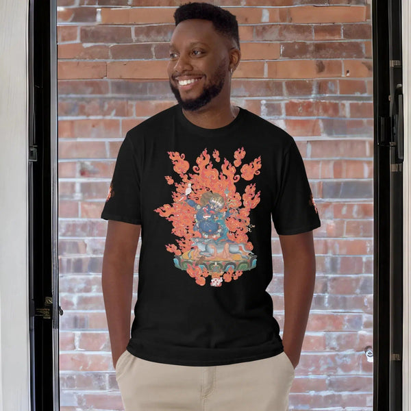 "Thangka - Yama T-shirt, a blend of fashion and spirituality."