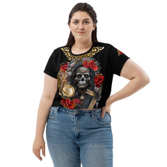 Negra Santa Muerte Crop T-Shirt
