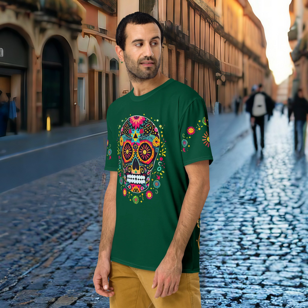 Vibrant All Over T-Shirt from the Dia de los Muertos collection