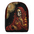 Santa Muerte Roja" backpack from Cosmovisions, blending tradition and modernity