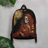 Santa Muerte Roja" backpack from Cosmovisions, blending tradition and modernity