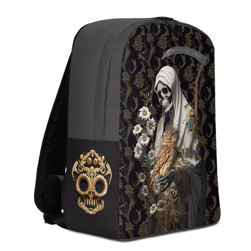 Santa Muerte Blanca Collection Backpack embodying spiritual narratives