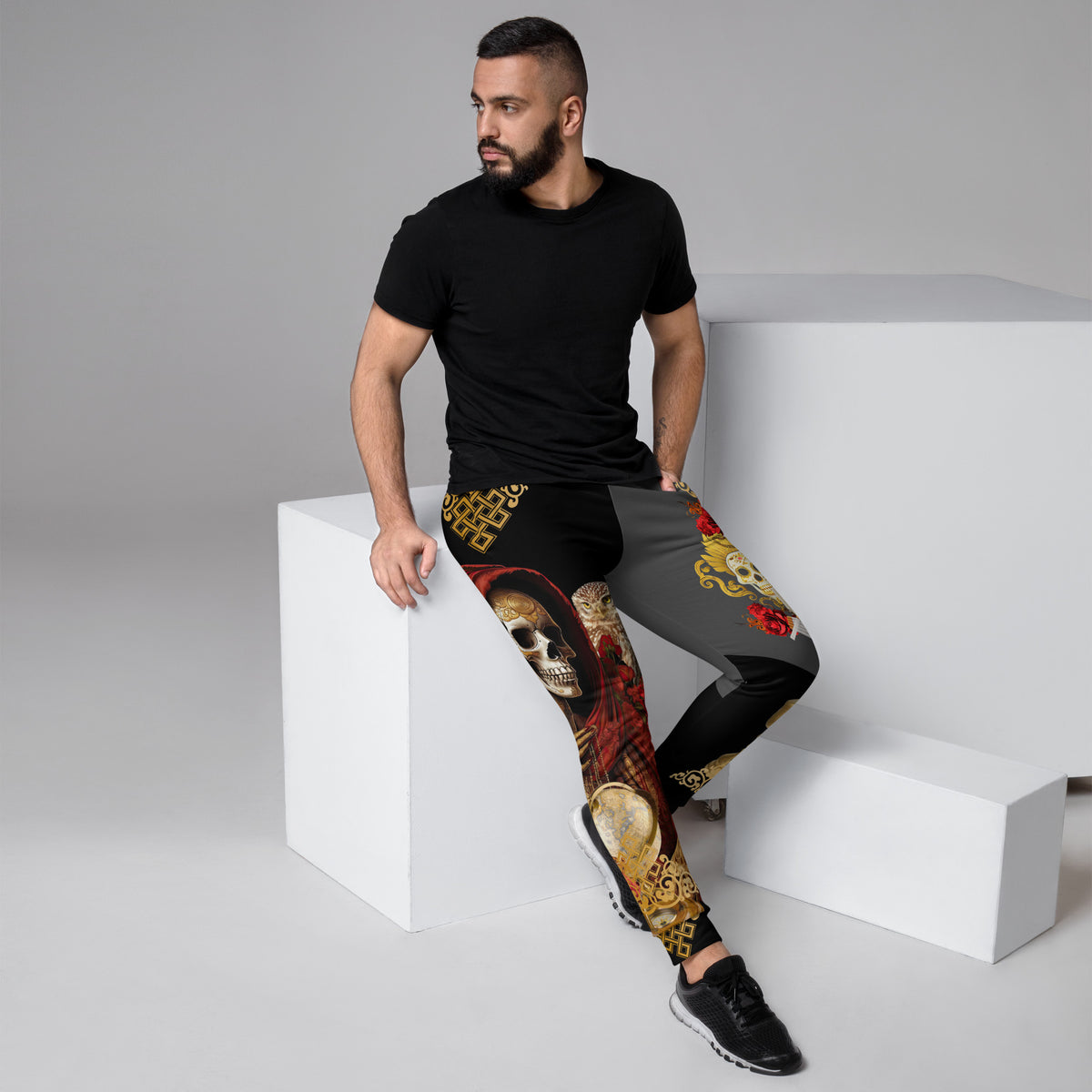 Mexican Rose Skull Men's Joggers