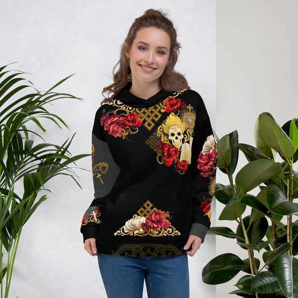 Unique Hoodie from Cosmovisions' Santa Muerte Negra Collection