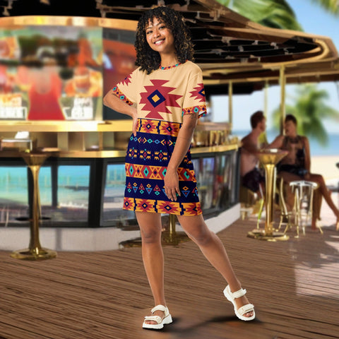 Aztec T-shirt dress
