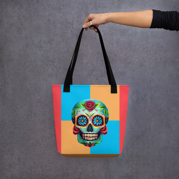 Colorful Dia de los Muertos Tote Bag showcasing Mexican tradition