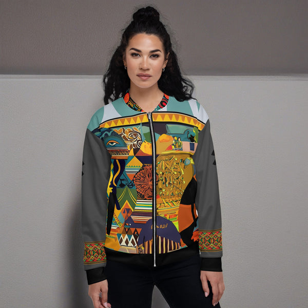 Giraffe Mama Africa Bomber Jacket