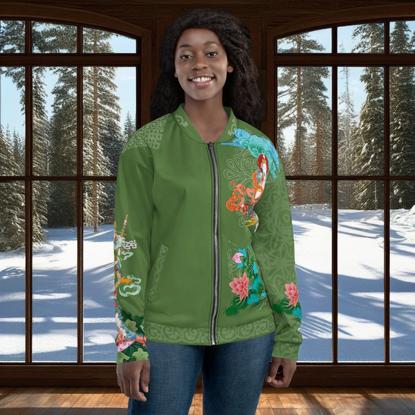 "Bomber Jacket: White Tara" - A bridge to ancient Tibetan wisdom