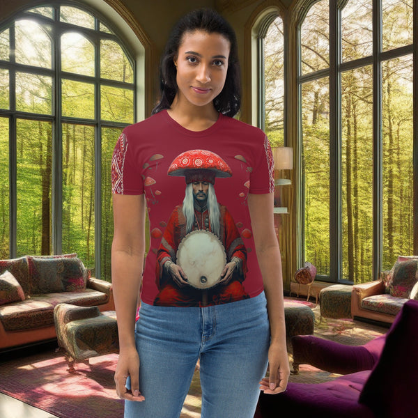 Vibrant Yakut-inspired All Over T-Shirt from Amanita Collection.