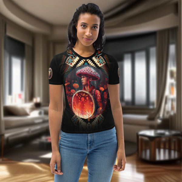Vibrant Yakut-inspired All Over T-Shirt from Amanita Collection.
