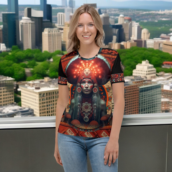 Vibrant Yakut-inspired All Over T-Shirt from Amanita Collection.