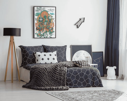 Green Tara Thangka Poster